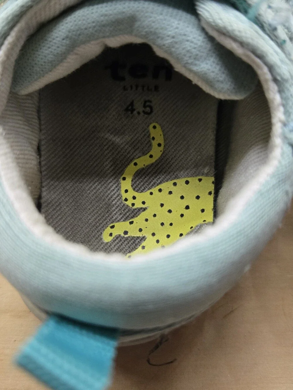 Ten Little Eco Canvas Sneaker In Light Blue Size 4.5 (Old Sizing)